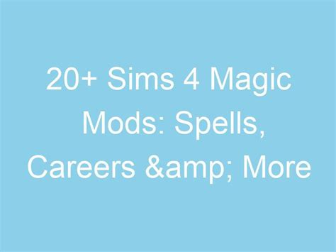 Image result for Sims 4 Spells Mod