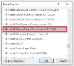 Image result for Date and Time Picker Control Excel