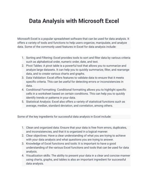 Data Analysis with Excel PDF に対する画像結果