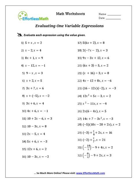 Toradh íomhá ar Pre-Algebra How to Evaluate Expressions