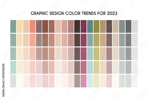 Vector de Stock Graphic Design Color Trends for 2023. Neutral color ...