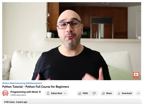 Python Full-Course Mosh に対する画像結果