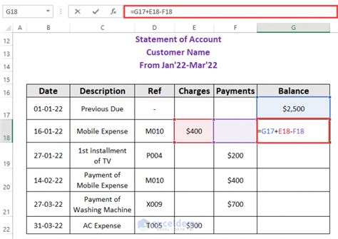 Image result for Blank Account Statement Template Excel