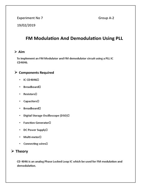 Image result for Wideband PLL FM Demodulator