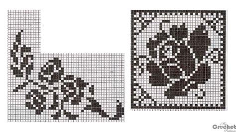 Image result for Filet Crochet Rose Chart