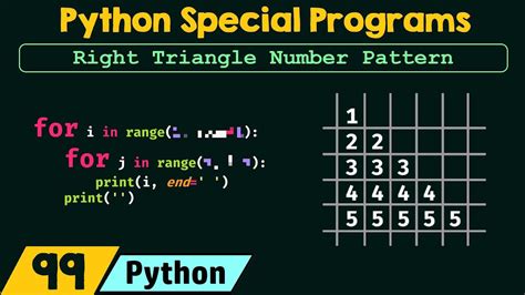 Right Angle Triangle Number Pattern in Python に対する画像結果