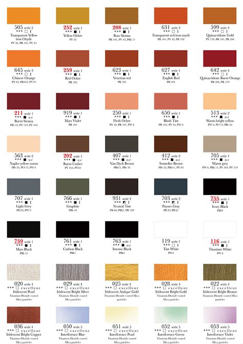 Acrylic Artists Paint Color Chart に対する画像結果