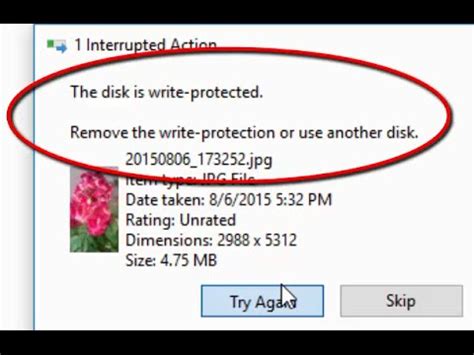 Image result for Disk Media Write Protected