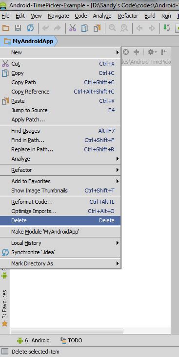 Image result for How to Delete a Project in Android Studio