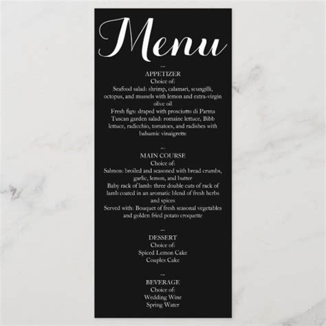 Image result for Menu Like a Script