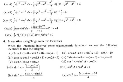 Image result for Class 12 Maths Integration All Formulas BAC to IIT Lavel