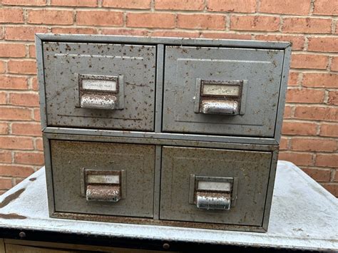 Toradh íomhá ar Metal Index Card File Cabinet Box 5X8