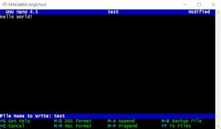 Git Bash Nano Editor के लिए छवि परिणाम