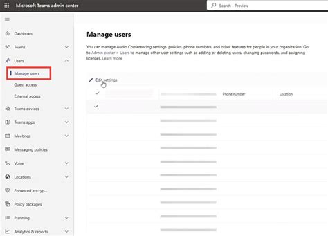 Toradh íomhá ar Microsoft Teams Admin Center