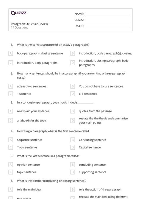 Toradh íomhá ar 4th Grade Paragraph Writing