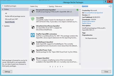 Image result for C# Open XML Document