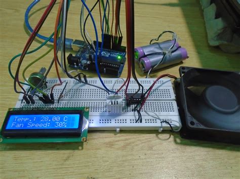 Toradh íomhá ar Temperture Controlled Fan Using Arduino Diagram
