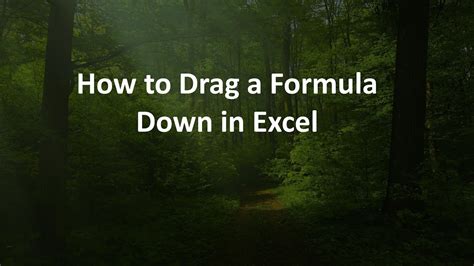 Image result for How to Drag a Formula Down in Excel