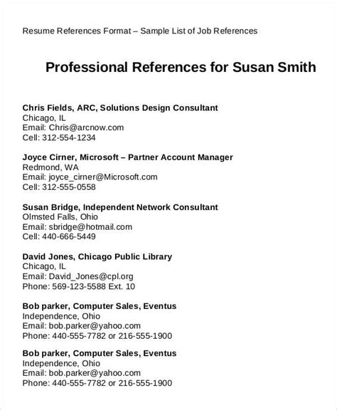 Image result for CV Reference Example