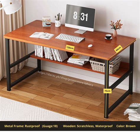 Toradh íomhá ar Study Table with Computer and Laptop Design