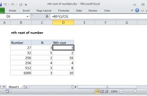 How to Write the N Root in Excel に対する画像結果