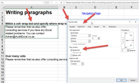 Image result for How to Write Paragraphs in Excel