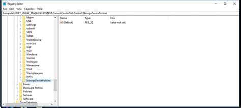Image result for StorageDevicePolicies Regedit