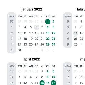 Image result for Kalender per Maand 2022