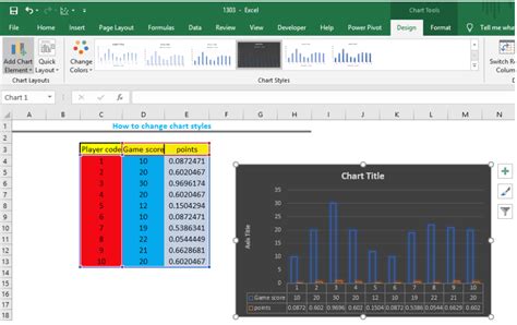 تصویر کا نتیجہ برائے How to Change Chart Style Excel