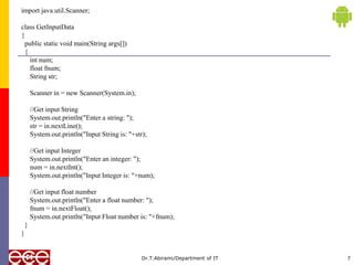 Toradh íomhá ar PPT Themes for Scanner Class in Java