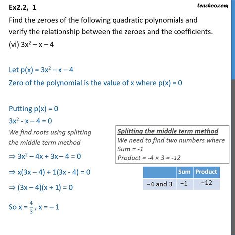 Attributes of Quadratic Functions Zeros に対する画像結果