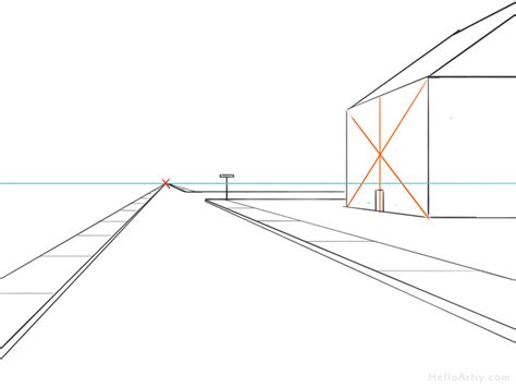 Afbeeldingsresultaten voor One Point Perspective Street Scene