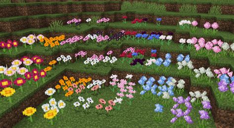 Toradh íomhá ar Minecraft Farming Flowers