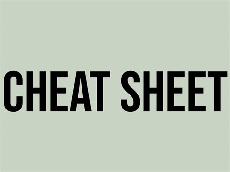 Image result for X12 Cheat Sheet