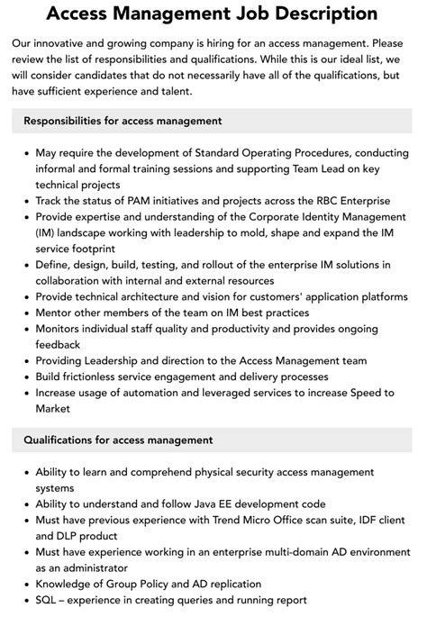 Image result for Access Control Security Job Description