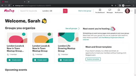 Toradh íomhá ar Meetup App