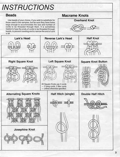 Image result for Macrame Knot Patterns Free