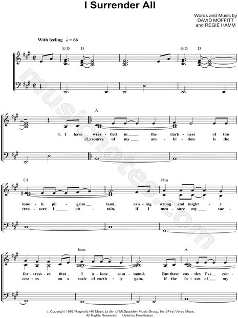 Image result for I Surrender All Notes