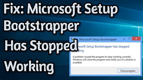 Image result for Setup Error Microsoft Bootstrapper