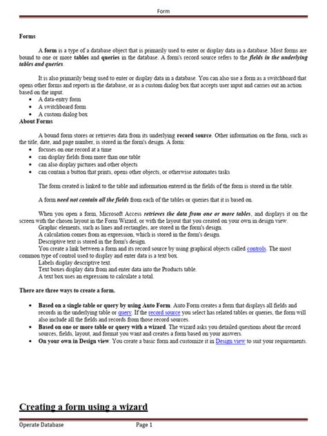 Image result for Creating Access Forms