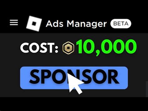 Afbeeldingsresultaten voor How to Sponsor Your Game On Roblox