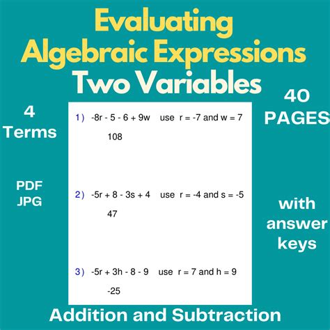 Toradh íomhá ar Pre-Algebra How to Evaluate Expressions