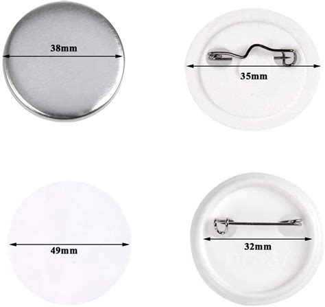 BUYGOO 100Pcs Badge Making Kit for Kids, Metal Button Pin Badge Craft ...