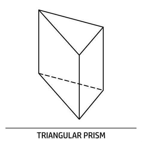 Image result for Triangular Prism Black and White Drawing