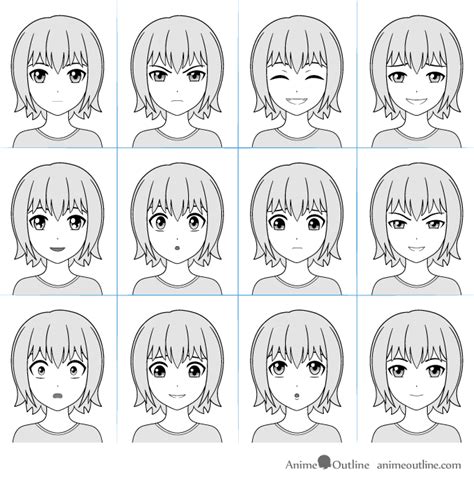 Afbeeldingsresultaten voor Anime Face Expressions