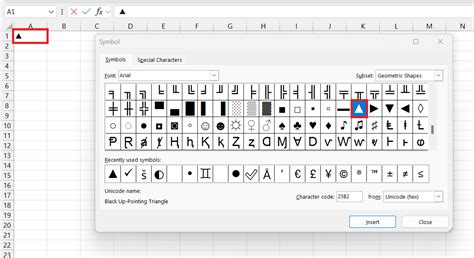 Triangle Symbols with Numbers in Excel에 대한 이미지 결과