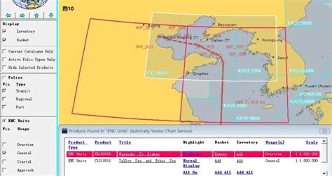ENC Kaart に対する画像結果