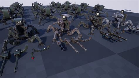 Toradh íomhá ar Cyber Furry Quadraped Robot Creature 3D Model