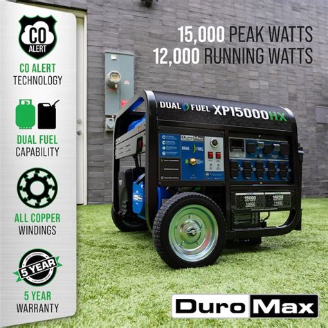 DuroMax HX Series 15000 / 12000-Watt Dual Fuel (Gasoline/Propane ...