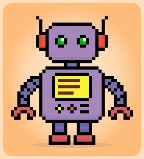 Afbeeldingsresultaten voor Pixel Art Robot